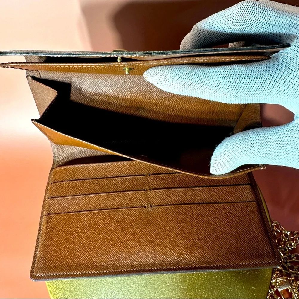 Louis Vuitton Long Leather Wallet in Brown Monogram